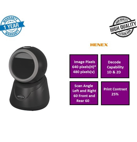 Scanner Code-Barres Omnidirectionnel 2D – Laser Haute Performance pour Pharmacies, Supérettes et Magasins